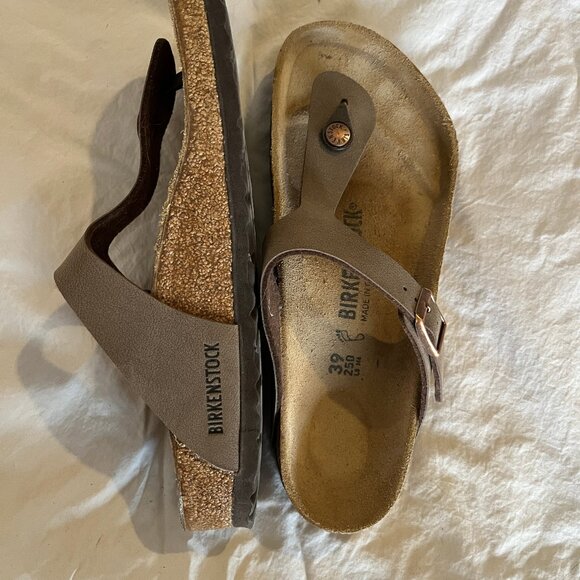 BIRKENSTOCK GIZEH TOBACCO BROWN SIZE 39 (8, 8.5) SANDLE, Brand New - Picture 4 of 8